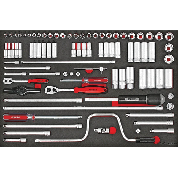 Teng 86pc 1/4in & 3/8in Dr. Metric Skt & Acc Set (EVA)