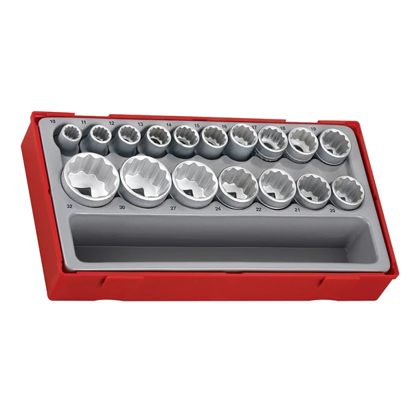 Teng 17pc 1/2in Dr. Socket Set 10-32mm - TC-Tray