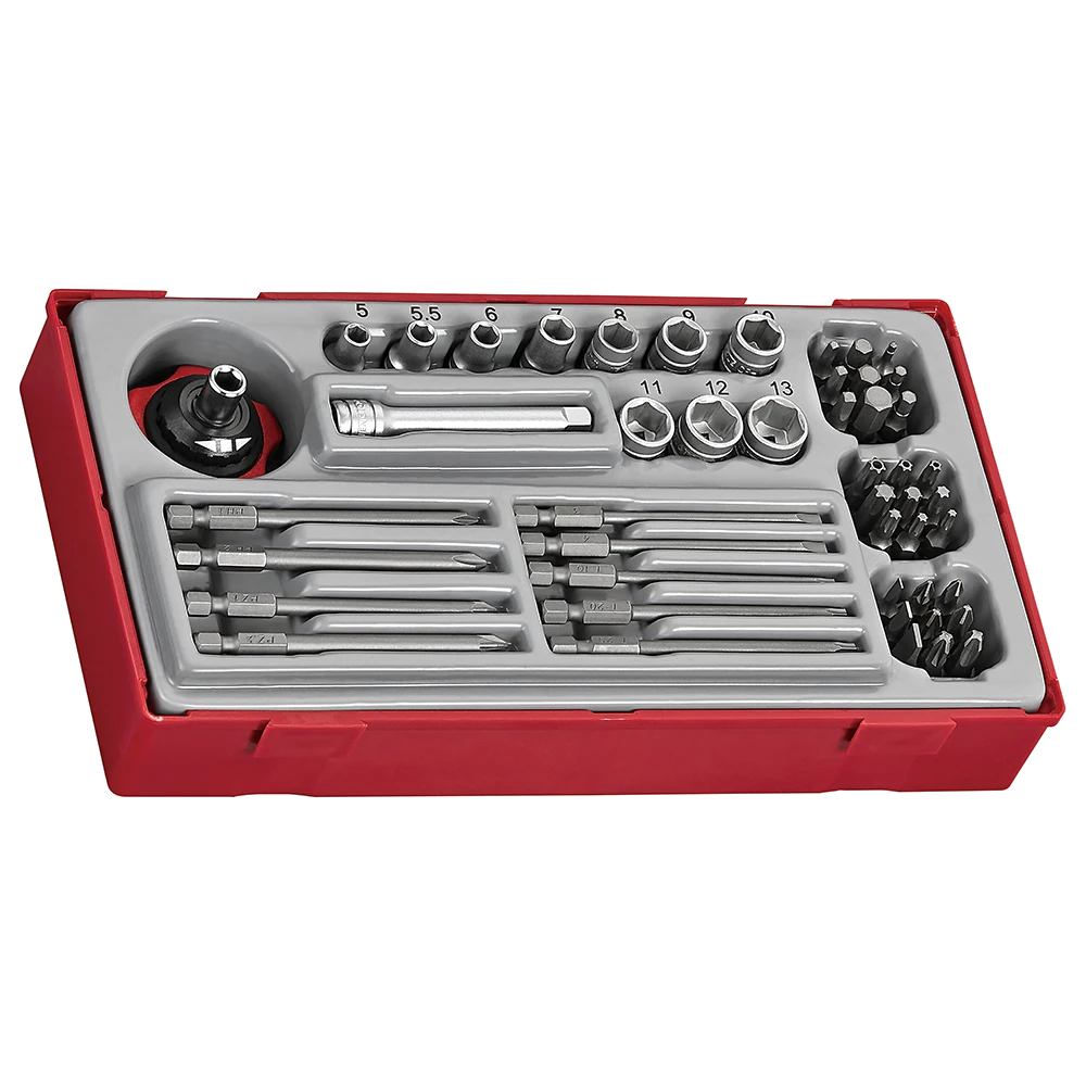 Teng 48pc 1/4in Dr. Socket & Bits Set - TC-Tray