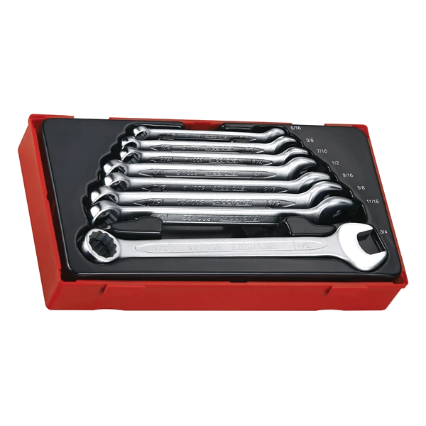Teng 8pc AF Combination Spanner Set 5/16-3/4in - TC-Tray