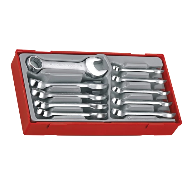 Teng 10pc Stubby Combination Spanner Set 10-19mm - TC-Tray
