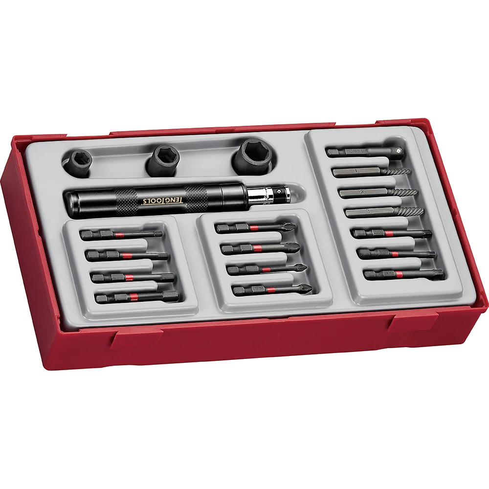 Teng 19pc 1/4in Dr. Impact Driver Set - TC-Tray