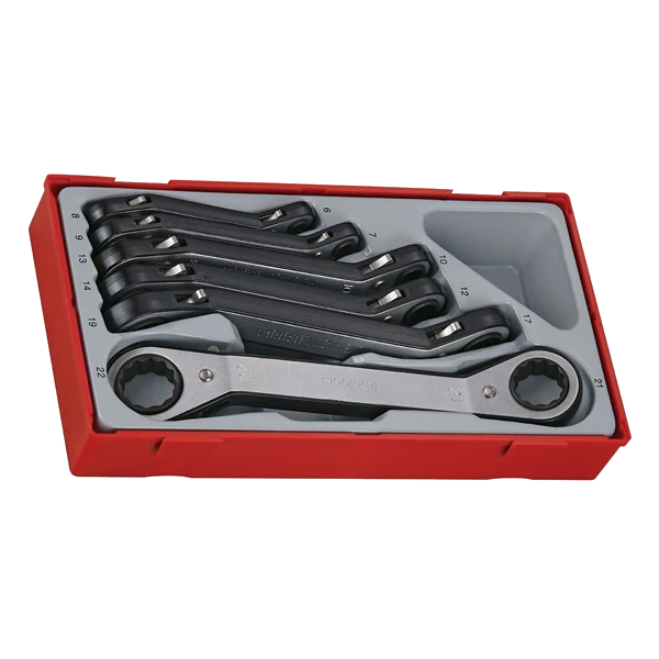 Teng 6pc Dbl Ring Rat MM Offset Span Set - TC-Tray