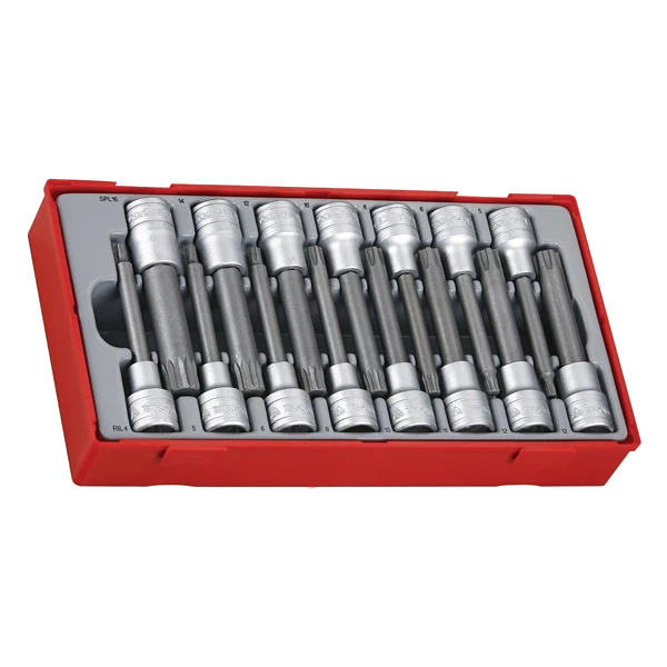 Teng 15pc 1/2in Dr. RIL/SPL Bits Skt Set - TC-Tray
