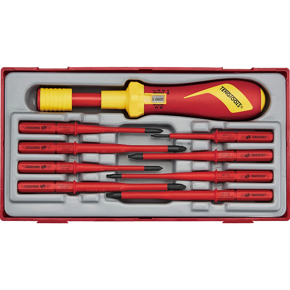 Teng 9pc 1000V VDE Torque Screwdriver - TC-Tray