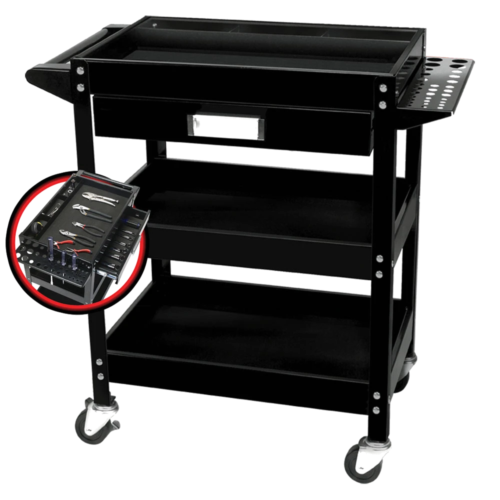 ProEquip 3-Shelf Steel Service Trolley