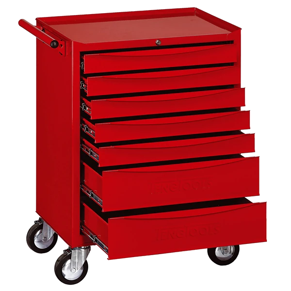 Teng 26in Classic Cabinet 7 Drawers - Red