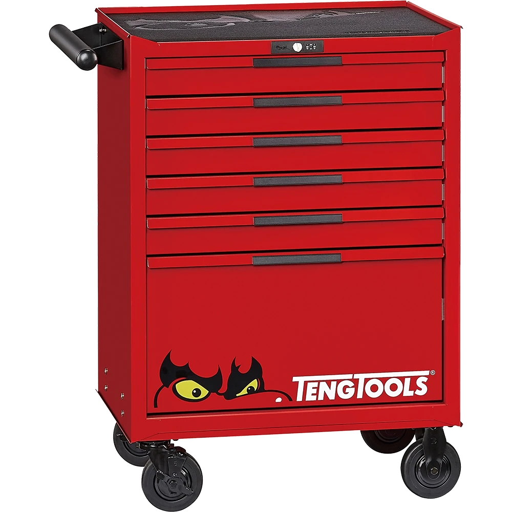 Teng Pro35™ 26in Roller Cabinet 6 Drawers Red
