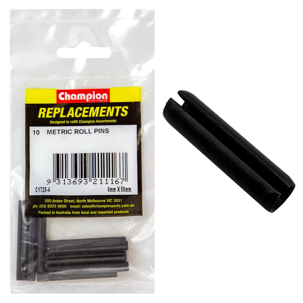 Champion 6mm x 50mm Roll Pin -10pk