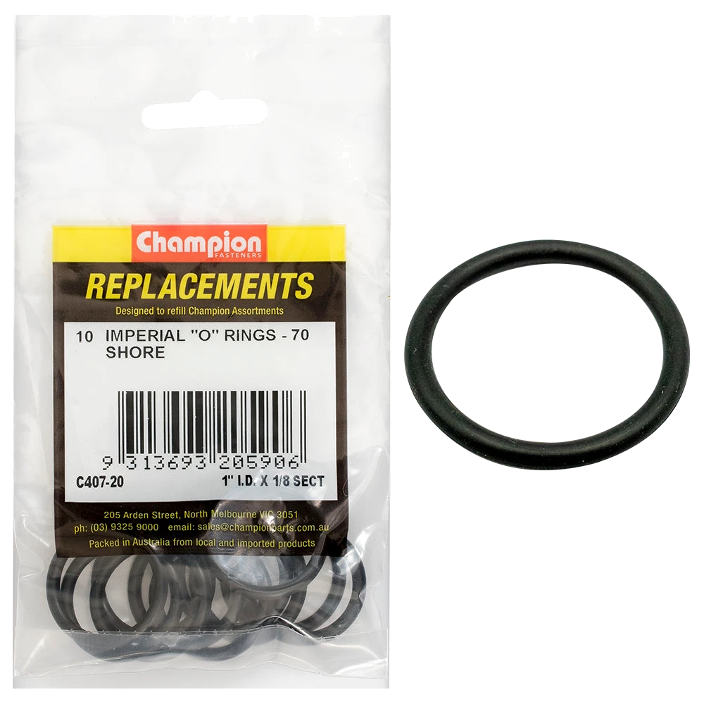 Champion 1in (I.D.) x 1/8in Imperial O-Ring -10pk