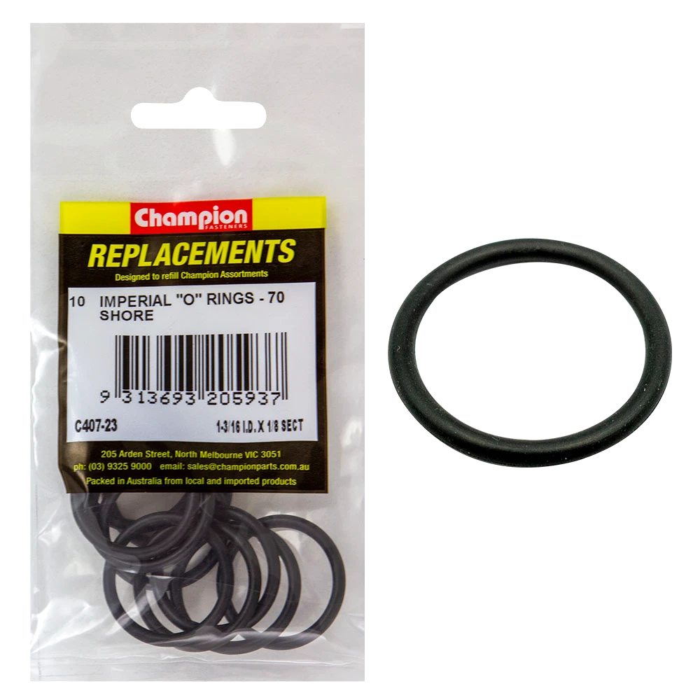 Champion 1-3/16in (I.D.) x 1/8in Imperial O-Ring -10pk