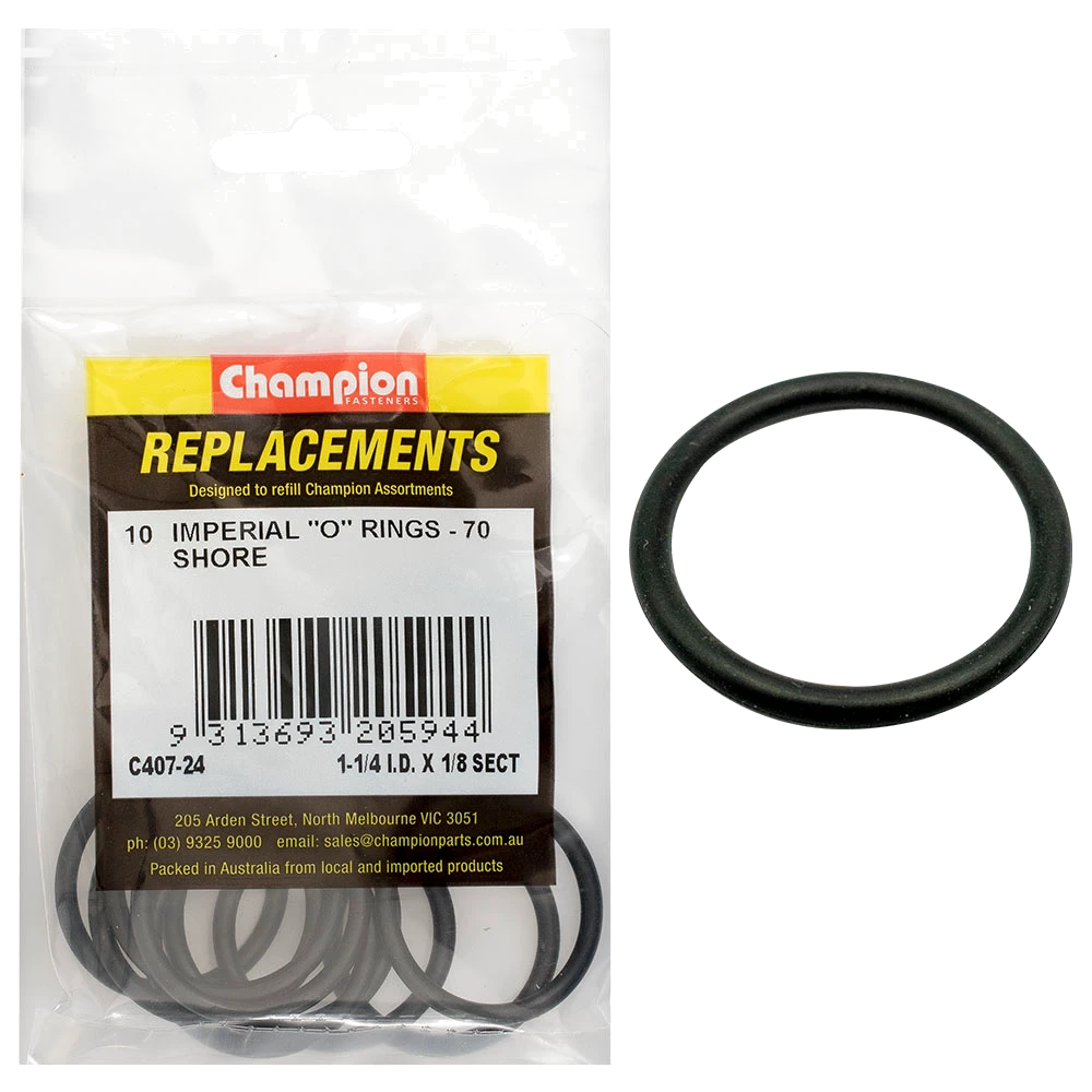 Champion 1-1/4in (I.D.) x 1/8in Imperial O-Ring -10pk