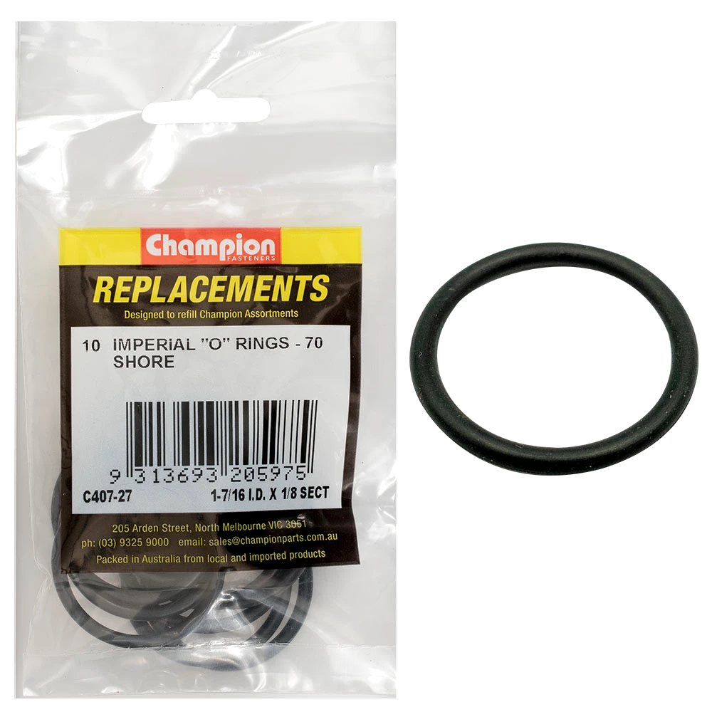 Champion 1-7/16in (I.D.) x 1/8in Imperial O-Ring -10pk