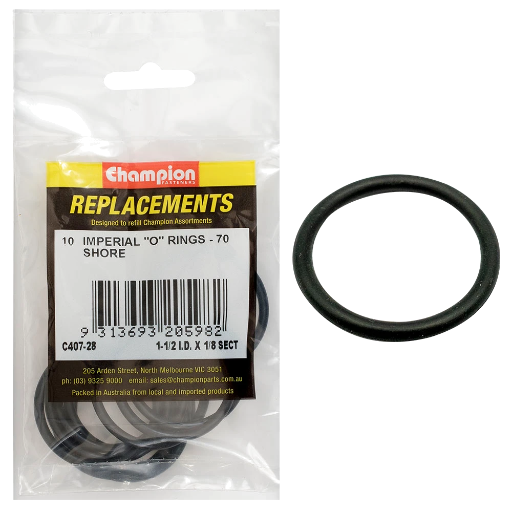 Champion 1-1/2in (I.D.) x 1/8in Imperial O-Ring -10pk