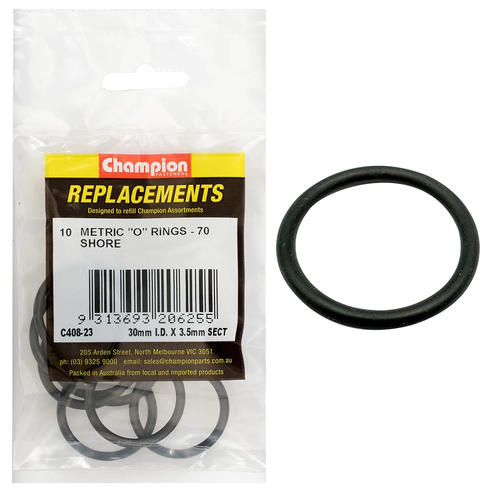 Champion 30mm (I.D.) x 3.5mm Metric O-Ring -10pk