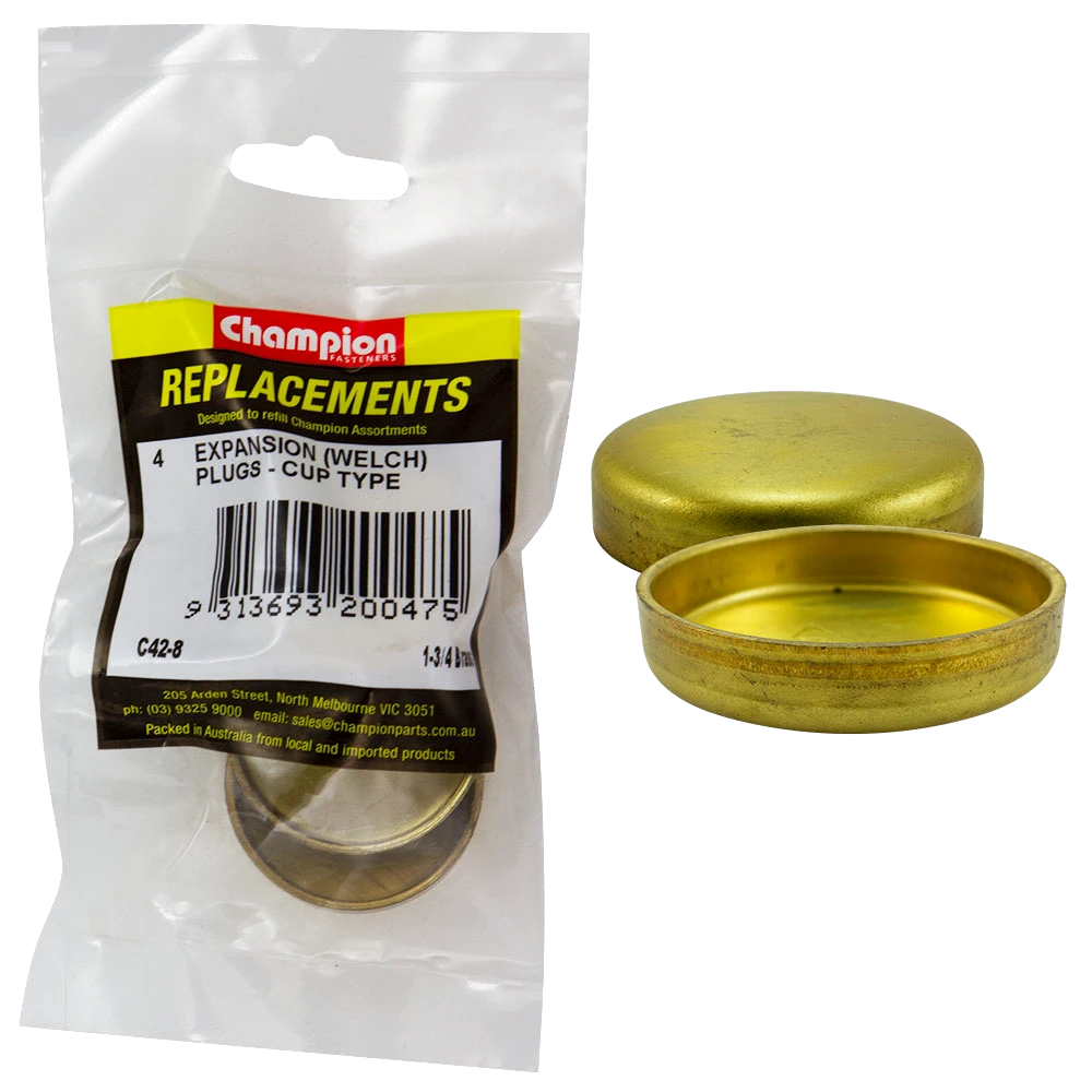 Champion 1-3/4in Brass Expansion (Frost) Plug-Cup Type-4pk**
