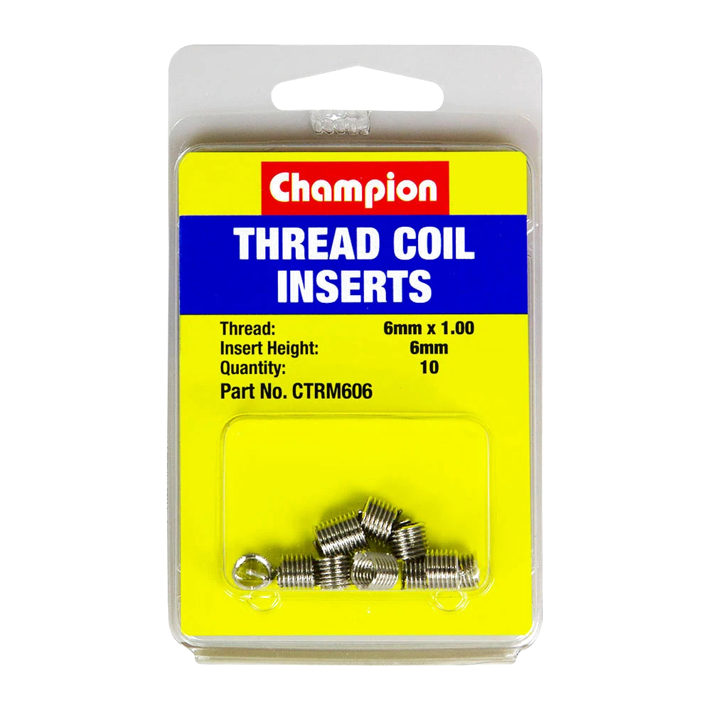 Champion M6 x 1.00 x 6mm Thread Insert Refills -10pk