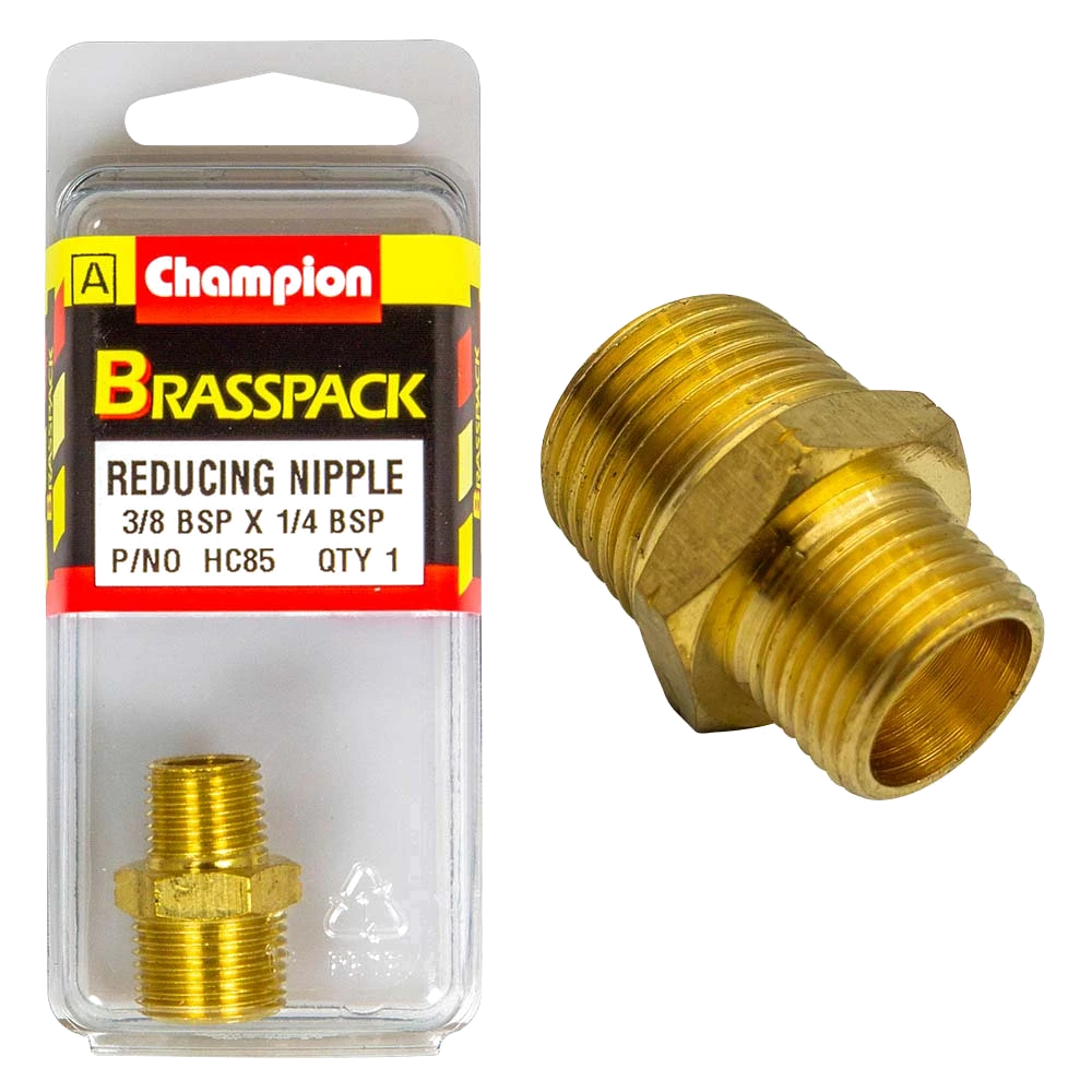 Champion Brass 3/8in x 1/4in BSP Reducing Nipple