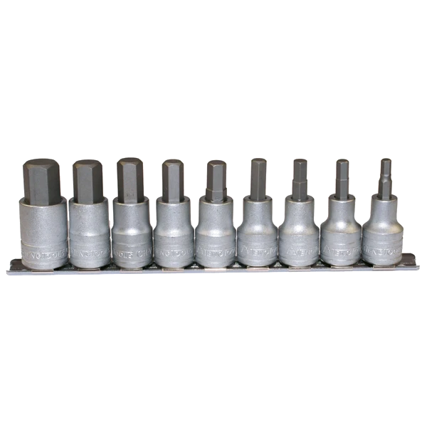 Teng 9pc 1/2in Dr. Hex Socket Set 5-17mm