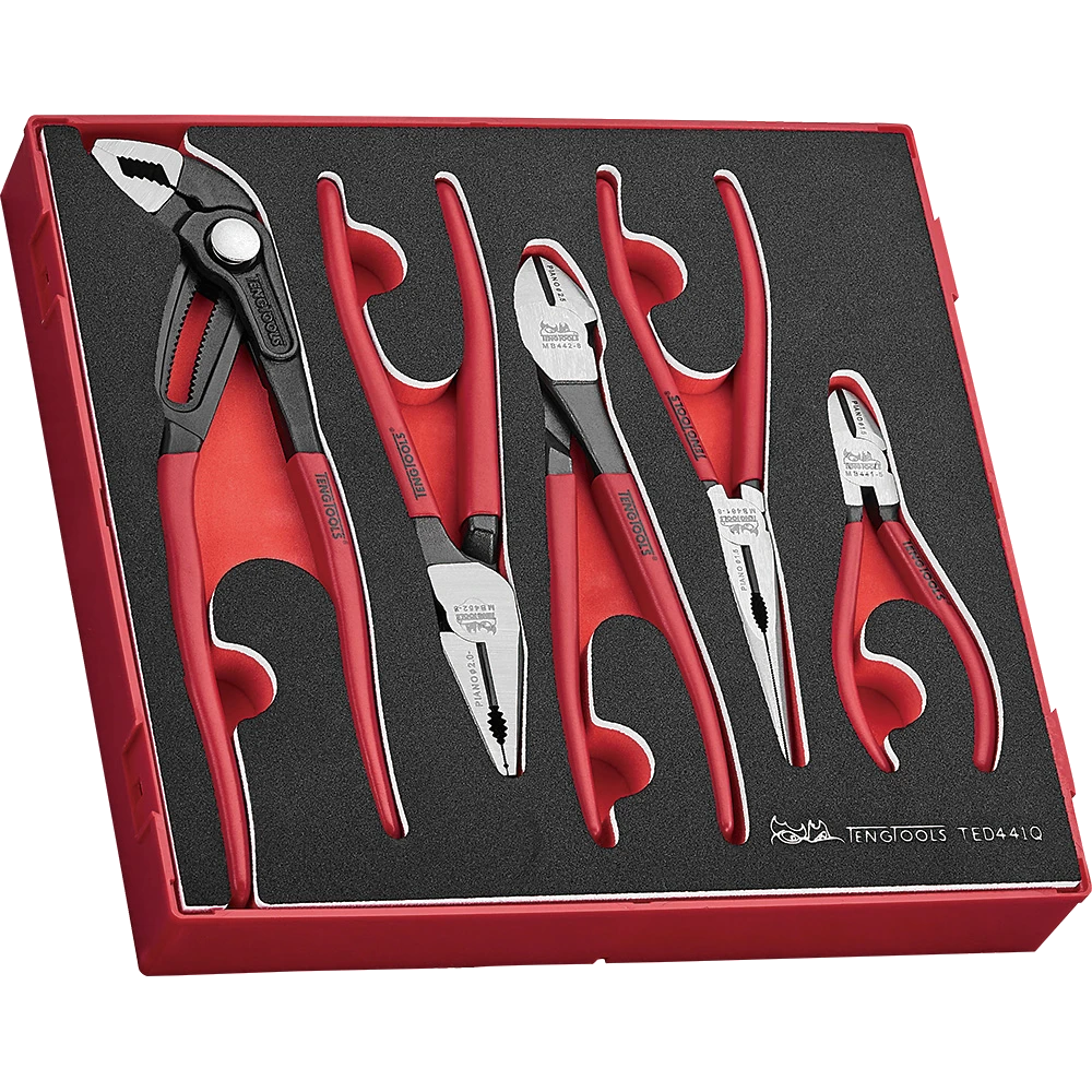 Teng 5pc Plier Set Vinyl Grip Q EVA2