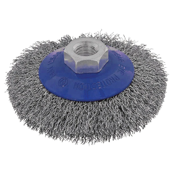ITM Crimp Wire Bevel Brush Steel 100mm