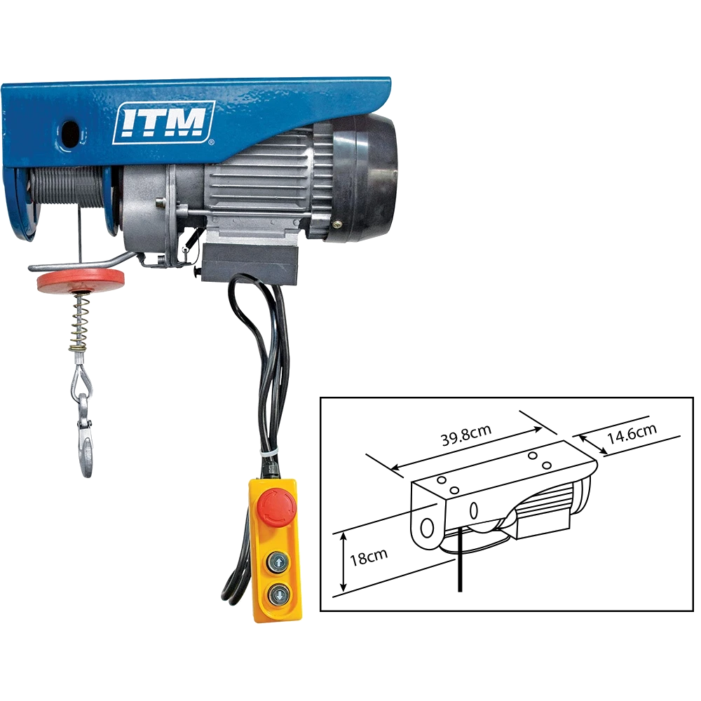 ITM Electric Hoist  Pro Wire Hoist  250/500kg  6/12M Lift