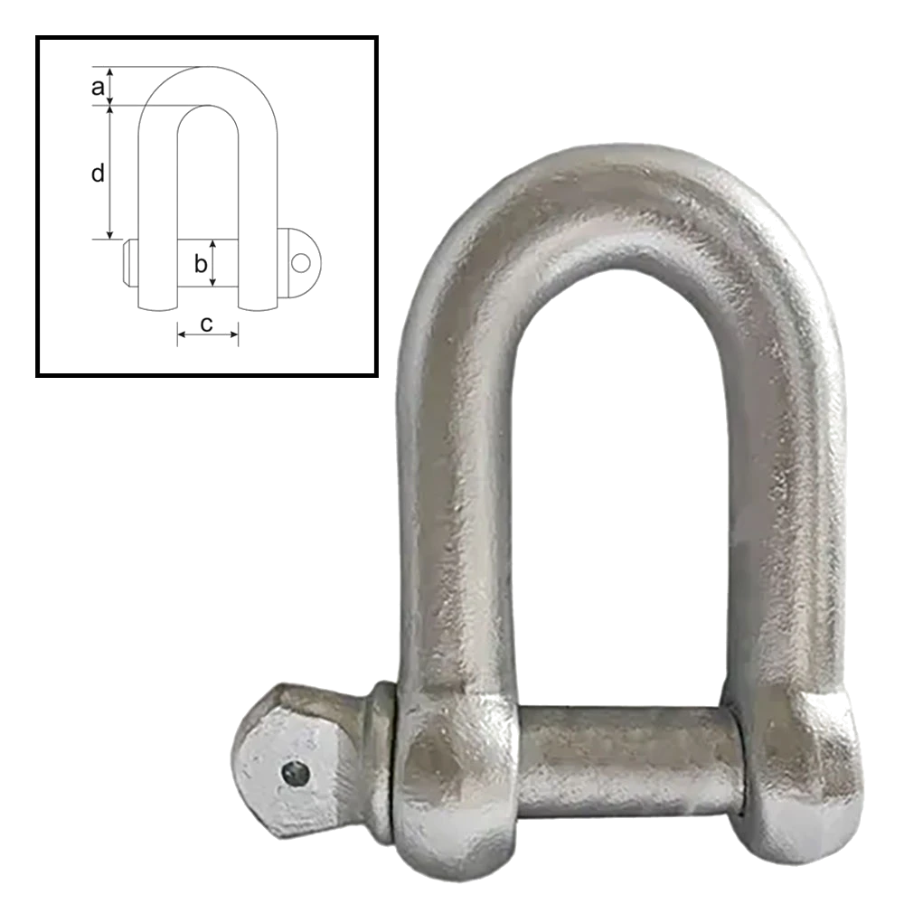 ITM Dee Shackle Commercial Galvanised 22mm Body