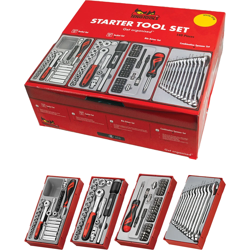 Teng 140pc Tool Tray Starter Pack