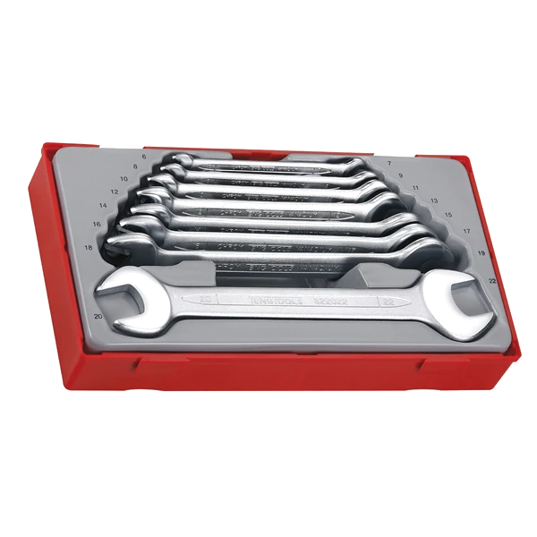 Teng 8pc Dbl Open-End Spanner Set 6-22mm - TC-Tray