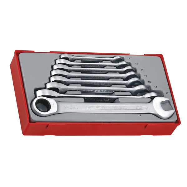 Teng 8pc Ratchet Combination Spanner Set 8-19mm - TC-Tray