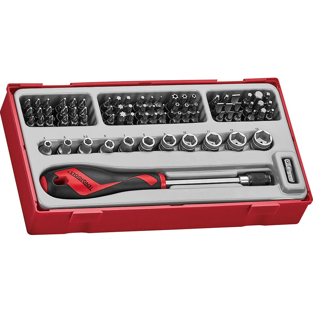 Teng 76pc MD Bits & Socket Set - TC-Tray