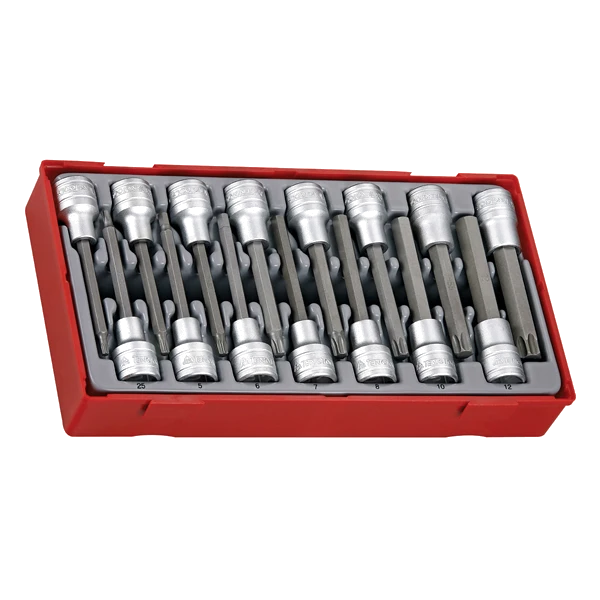 Teng 15pc 1/2in Dr. TX & Hex Long Bits Skt Set - TC-Tray
