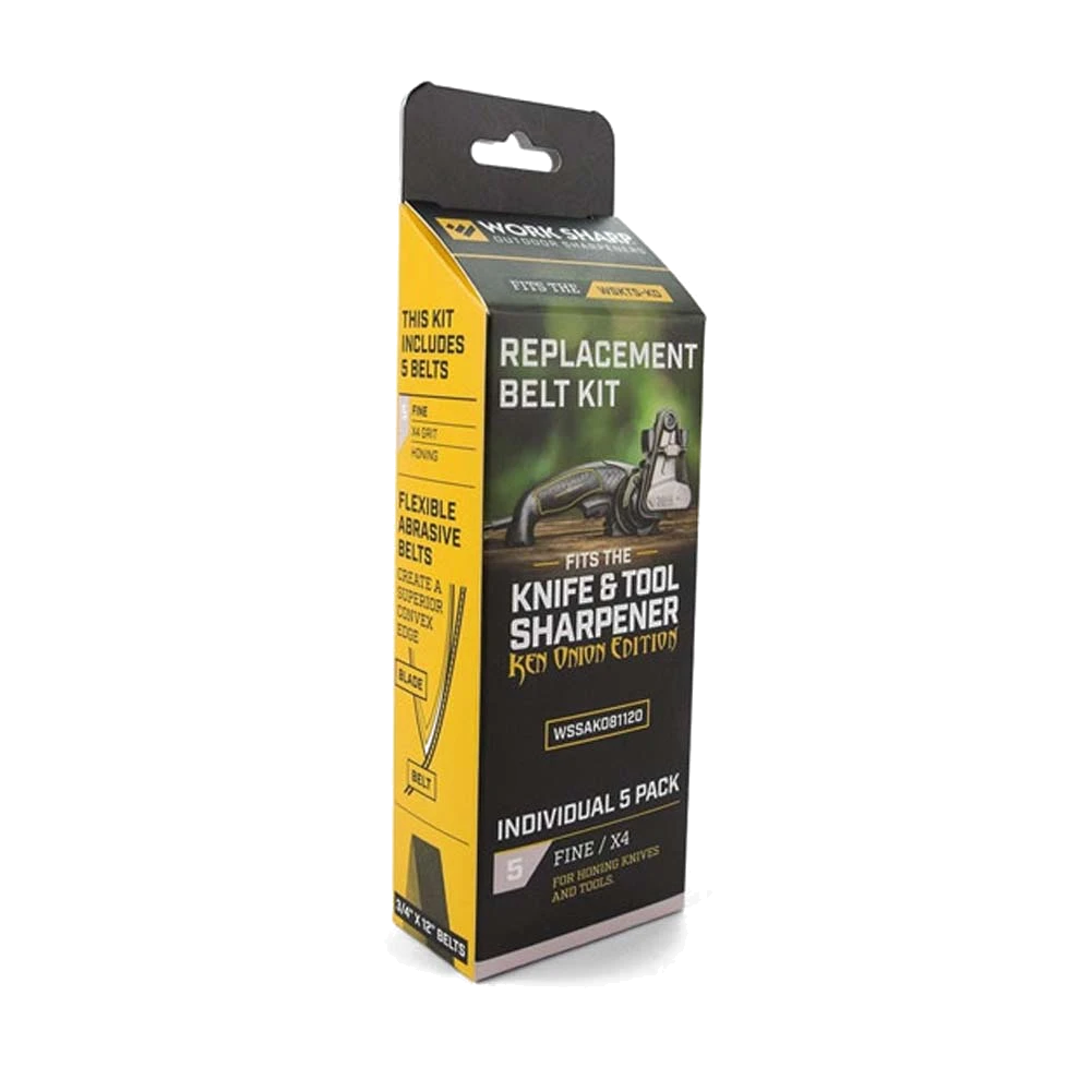 Worksharp Belt Pack 5pc X4 Fine WSKTS-KO & WSSAKO81111