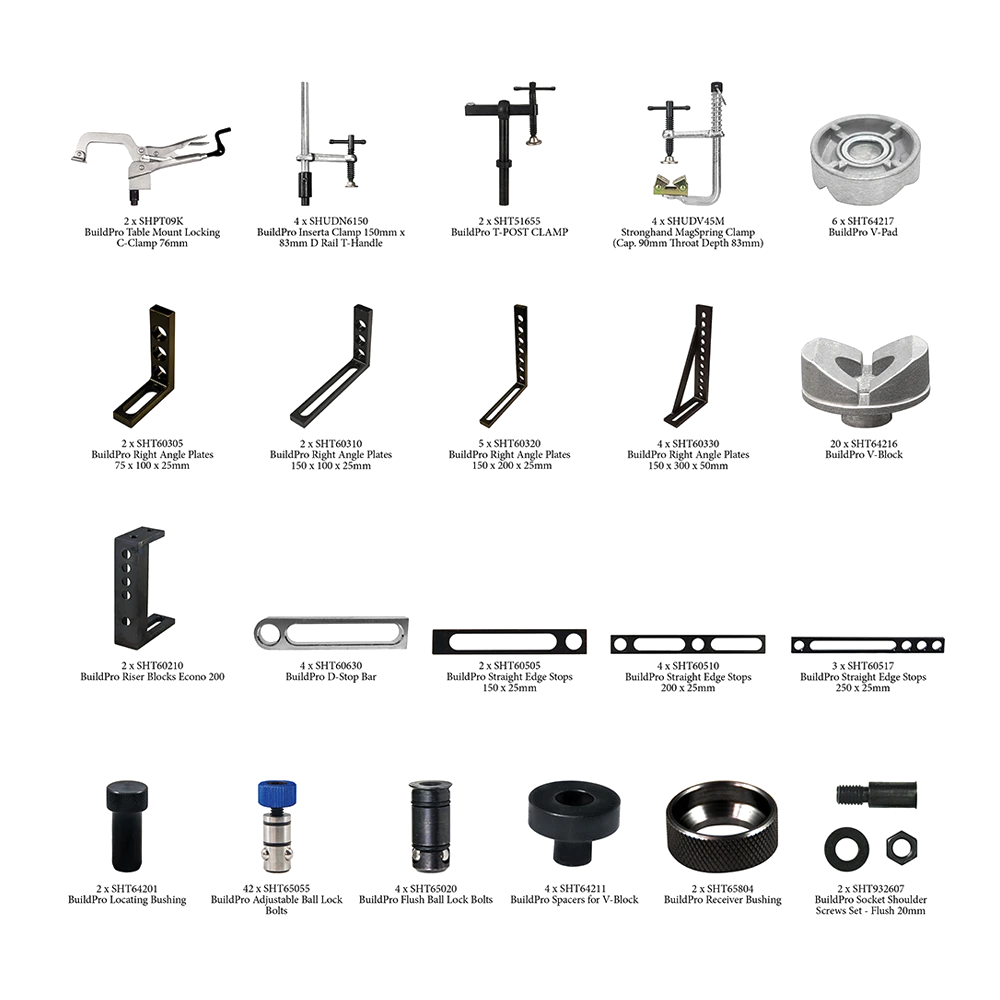 Stronghand Rhino Cart 3D Fixturing Kit Only - 122pc