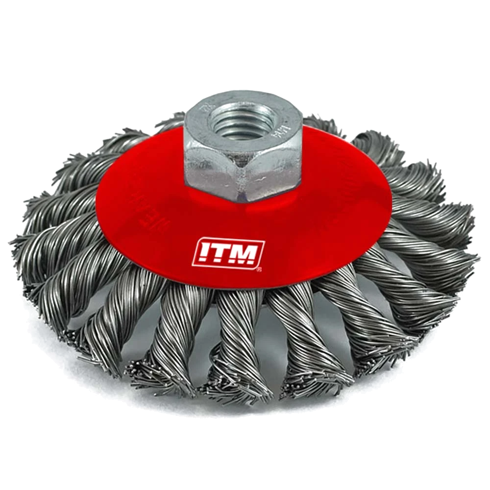 ITM Twist Knot Bevel Brush Stainless Steel 100mm