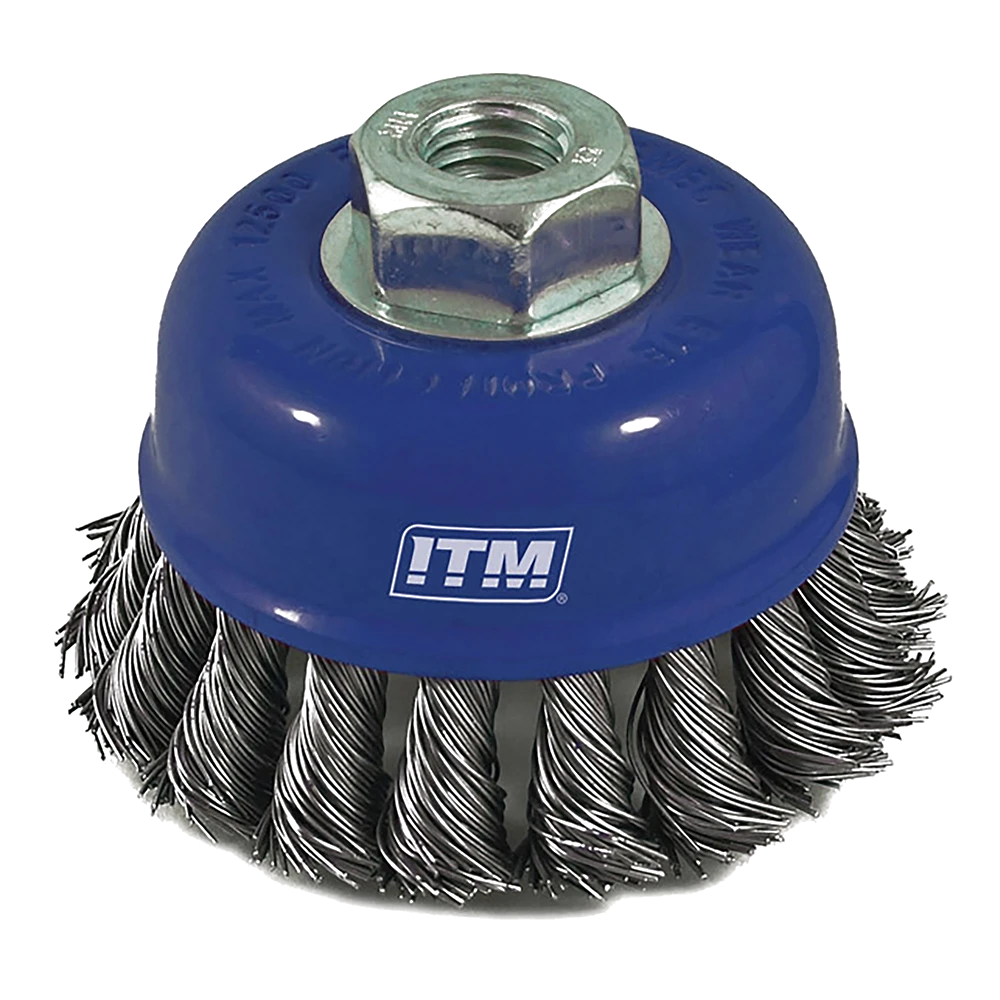 ITM Twist Knot Cup Brush Steel 75mm Boxed
