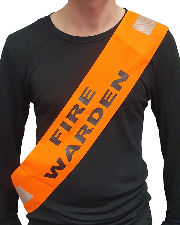 Hi-Vis Fire Warden Sash with Velcro