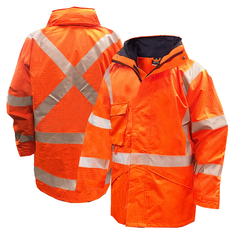 Hi-Vis FR TTMC Rain Jacket, Orange