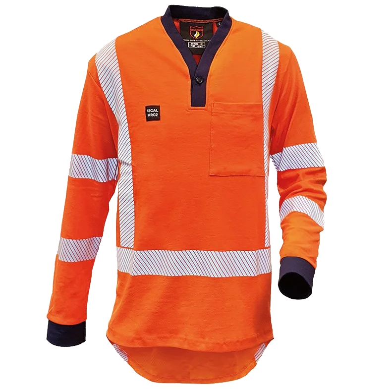 Hi-Vis FR Cotton Polo, 12Cal TTMC D/N, Orange