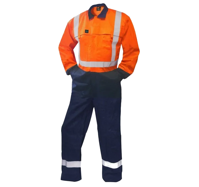 FR Overalls, 11Cal, D/N, Orange/Navy - Image 2