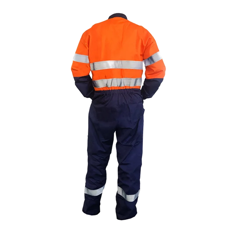 FR Overalls, 11Cal, D/N, Orange/Navy