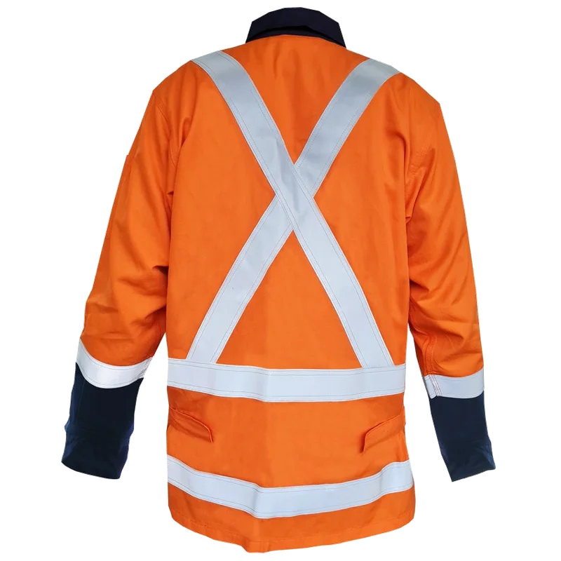 Hi-Vis FR TTMC Jacket, 11Cal, Orange/Navy