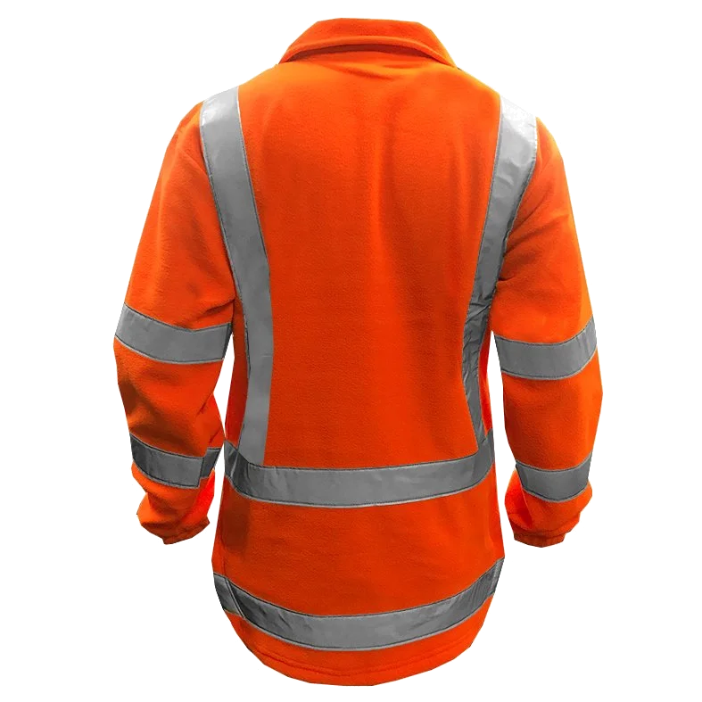 Hi-Vis TTMC Polar Fleece Jacket, Orange - Image 2