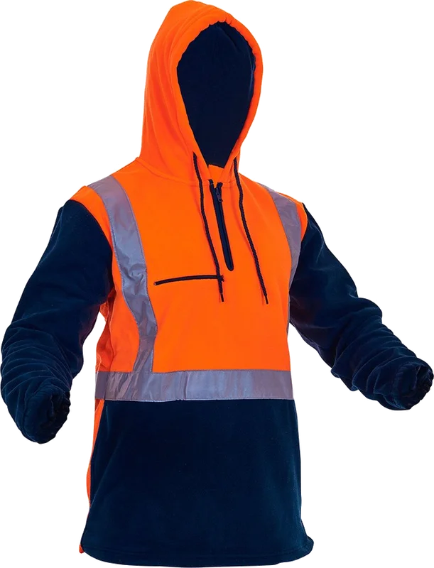 Hi-Vis D/N Polar Fleece 1/2 Zip Hoodie