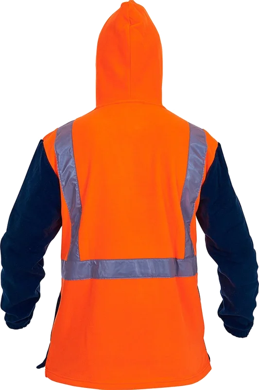 Hi-Vis D/N Polar Fleece 1/2 Zip Hoodie - Image 3