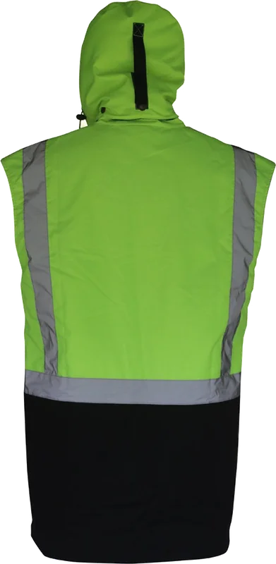 Oilskin D/N Sleeveless Vest with Hood - Image 3