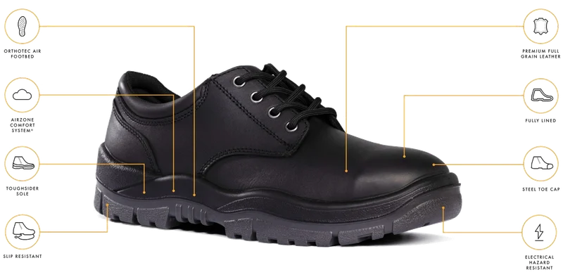 Mongrel Full Grain Leather Derby Safety Shoe - Image 3