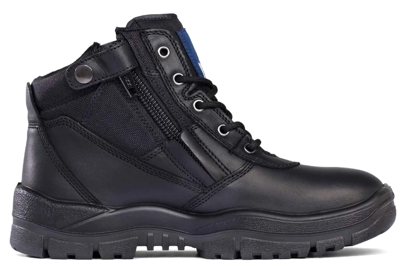 Mongrel Low Cut Zipsider Safety Boot, Black