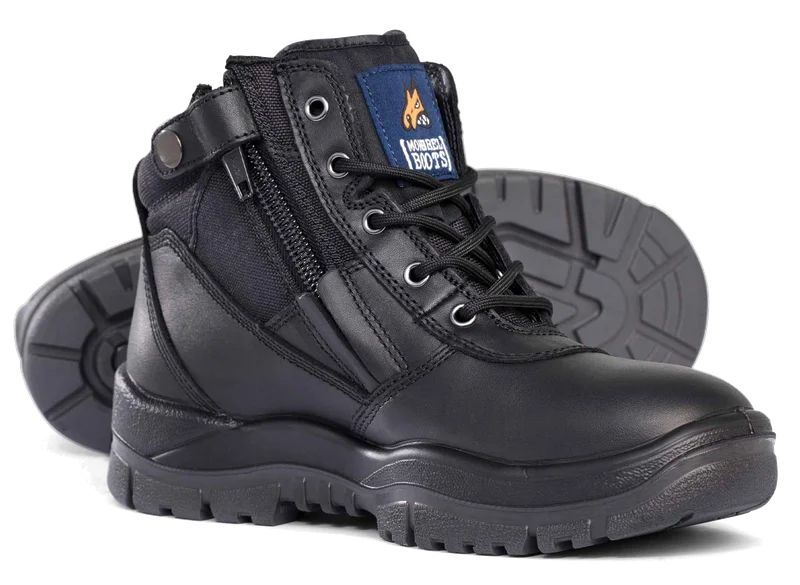 Mongrel Low Cut Zipsider Safety Boot, Black - Image 2