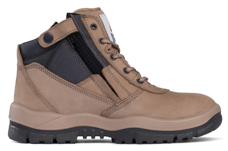 Mongrel Low Cut Zipsider Safety Boot, Stone